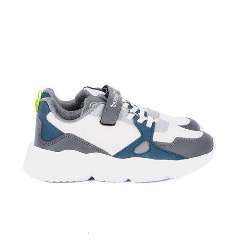 flacon sneakers biance e blu navy